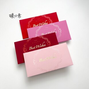 Best Wishes高档红包定制祝福通用利是封新年节日礼品卡包订做
