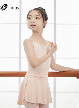 小茉莉儿童舞蹈练功服女童芭蕾舞体操服女吊带形体连体服考级服