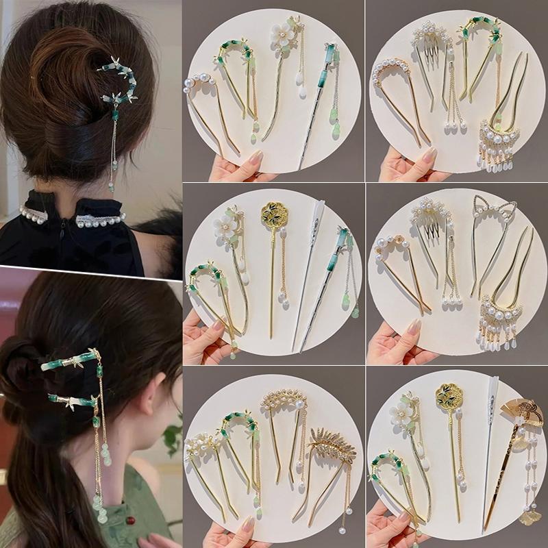 高级感盘发神器u型发簪古风簪子