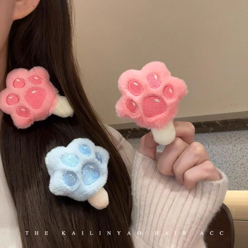 疯狂动物城周边爪爪冰棍发夹女碎发刘海夹可爱卡通边夹毛绒鸭嘴夹