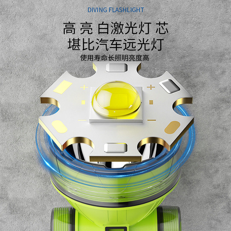 潜水头灯强光充电LED超亮