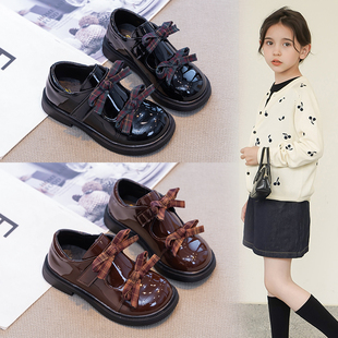 女童乐福鞋2026春季新款儿童黑色英伦风小皮鞋软底配裙子表演鞋子
