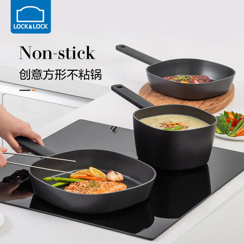乐扣乐扣平底锅不粘锅方型煎锅