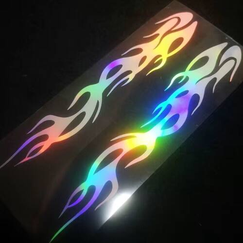 七彩炫酷火条车贴电动摩托车贴纸