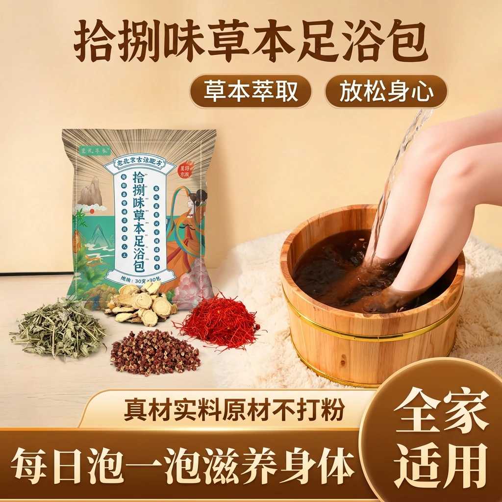 官方正品老北京草本泡脚包艾草免