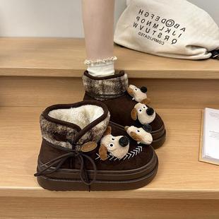 高帮底棉鞋时尚205防滑保暖加绒新加厚增厚高靴女2冬款季雪地靴子