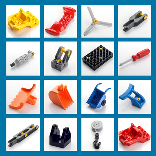 百变工程科教配件教具散零件散装 大颗粒积木45002幼儿园机构