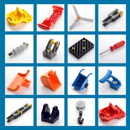 百变工程科教配件教具散零件散装大颗粒积木45002幼儿园机构 - 封面