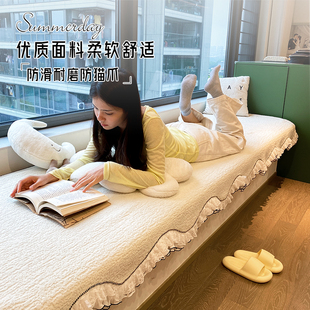 2025新款飘窗垫窗台改造神器垫子轻奢高级感坐垫子盖布毯可拆洗