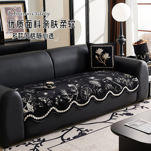 通用防滑直排三人位皮沙发专用坐垫2024新款 沙发垫四季 沙垫高级感