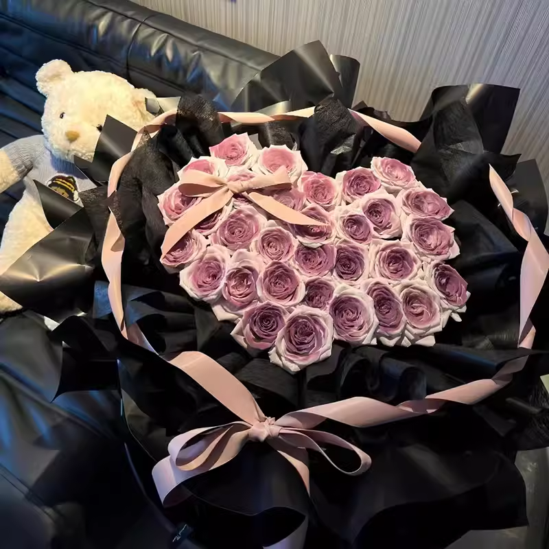 乌梅子酱情人节永生花玫瑰花香皂花高级感表白送女友闺蜜生日礼物