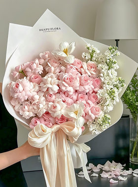 永生花仙子之吻小花束混搭香皂花玫瑰表白送女生闺蜜七夕生日礼物