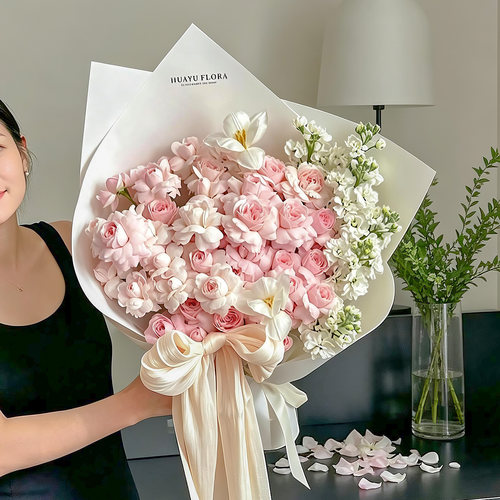 永生花仙子之吻小花束混搭香皂花玫瑰表白送女生闺蜜七夕生日礼物
