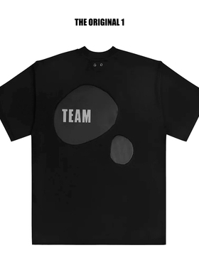 THE ORIGINAL 1 王嘉尔同款拼接字母印花男女出游宽松休闲短袖T恤