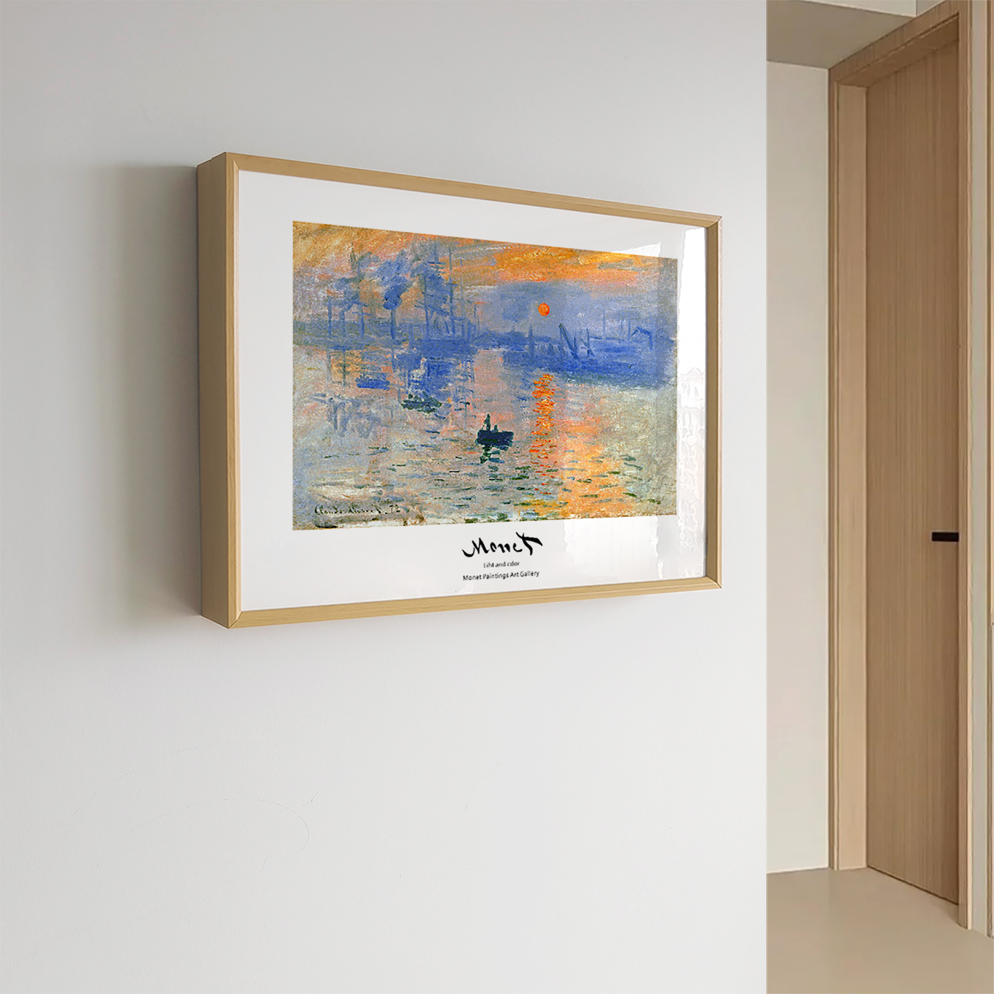 莫奈梵高电表箱装饰画免打孔挂画