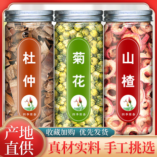 杜仲菊花山楂组合中药材正品胎菊泡茶泡水喝官方旗舰店不特级野生