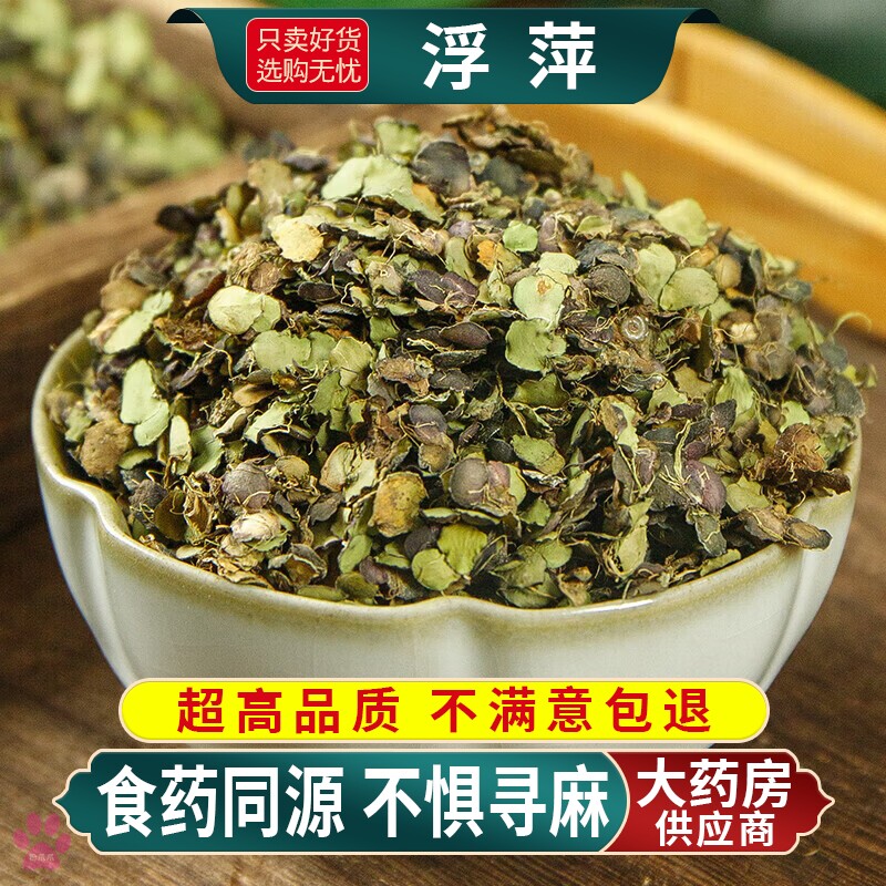 浮萍代茶饮紫背泡水中药材