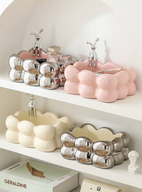 轻奢装饰收纳摆件钥匙置物架家居陶瓷收纳盒入户玄关鞋柜茶几客厅