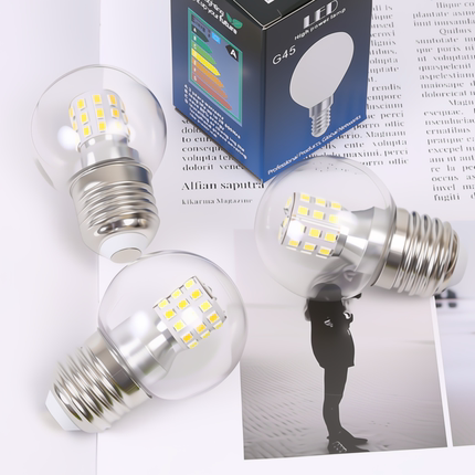 led小圆泡超亮魔豆分子吊灯5W7W9W光源e27大螺口三色变光白光暖光