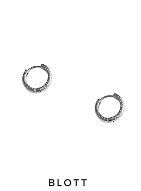 【邓为同款】BLOTT原创设计 logo拼接纯银耳针 小众个性耳环耳饰