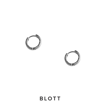 【邓为同款】BLOTT原创设计 logo拼接纯银耳针 小众个性耳环耳饰