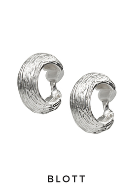 【明星同款】BLOTT 树皮纹拉丝轻奢高级感时尚 宽圈耳环 耳针耳夹
