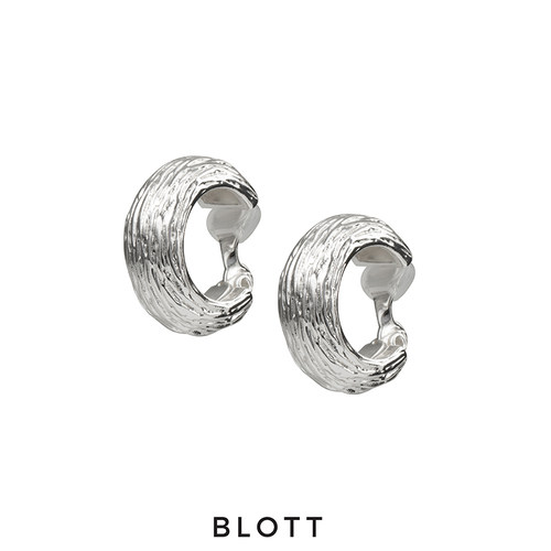 拉丝耳环blott银抢先亚哑光中性