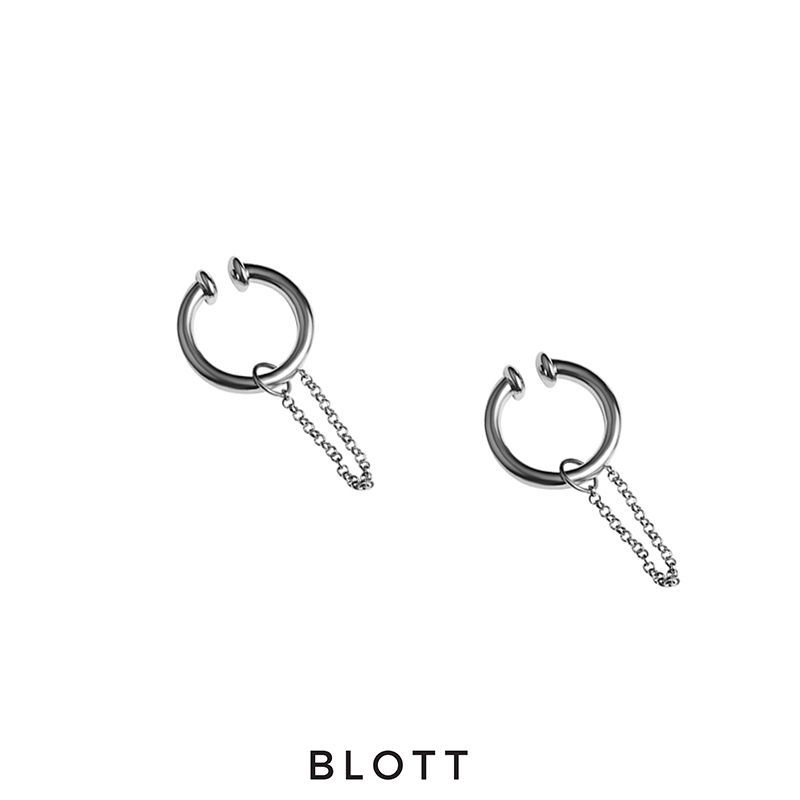 原创设计耳骨夹耳饰气质简约链条