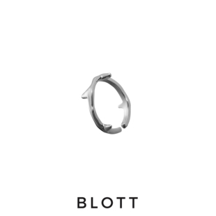 【马嘉祺同款/展轩同款】BLOTT  合作款 荆棘花瓣单叶金银戒指