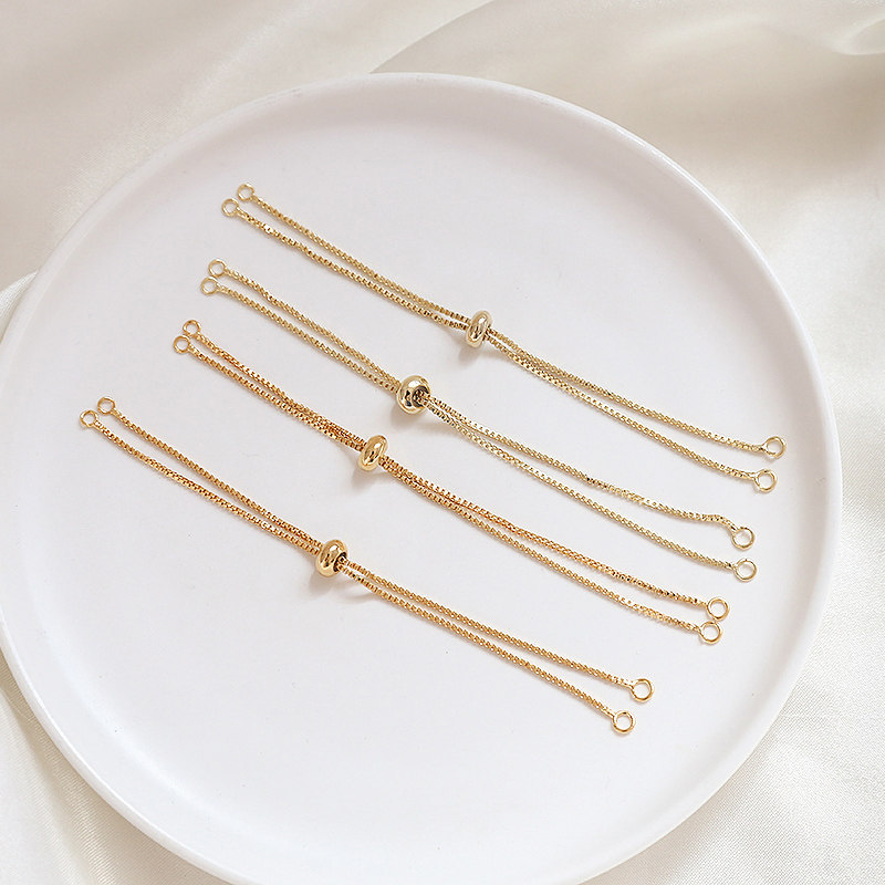 diy手工包金盒子饰品延长链