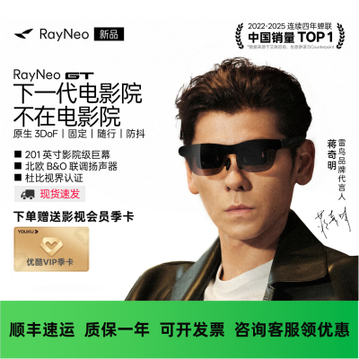 雷鸟RayNeoGT旗舰AR智能眼镜
