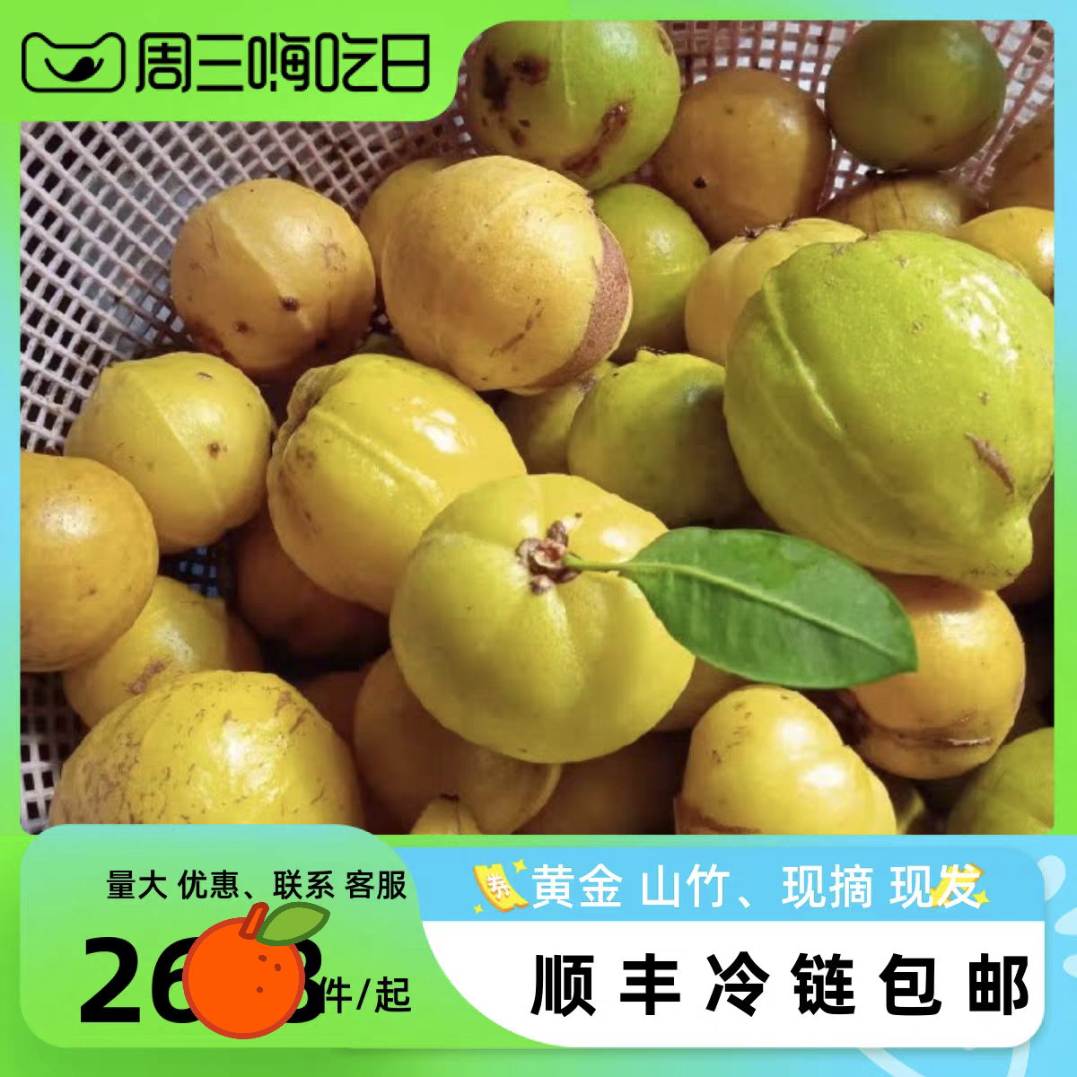 广西野生山竹 新鲜现摘现发黄金山竹 黄牙果 应季稀有水果