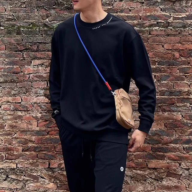 COURTMAN情侣圆领华夫格卫衣潮牌