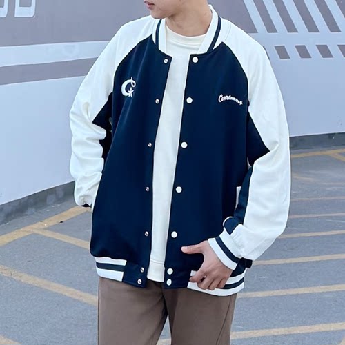 COURTMAN运动休闲情侣棒球服夹克