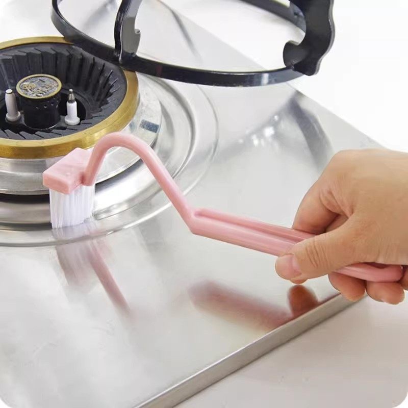 卫生间马桶刷加长柄刷去死角清洁刷V型塑料厕所马桶侧弯曲刷子