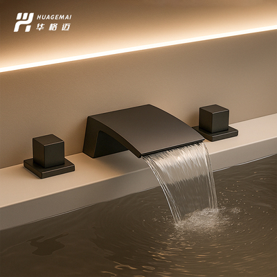 {意式轻奢大流量瀑布浴缸龙头}