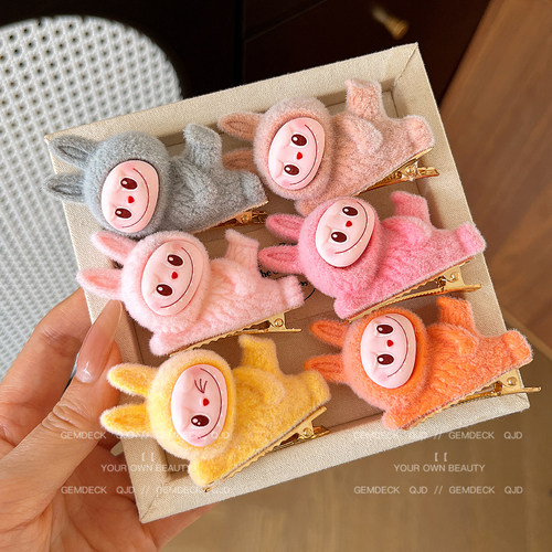 拉布布可爱超萌侧边发夹