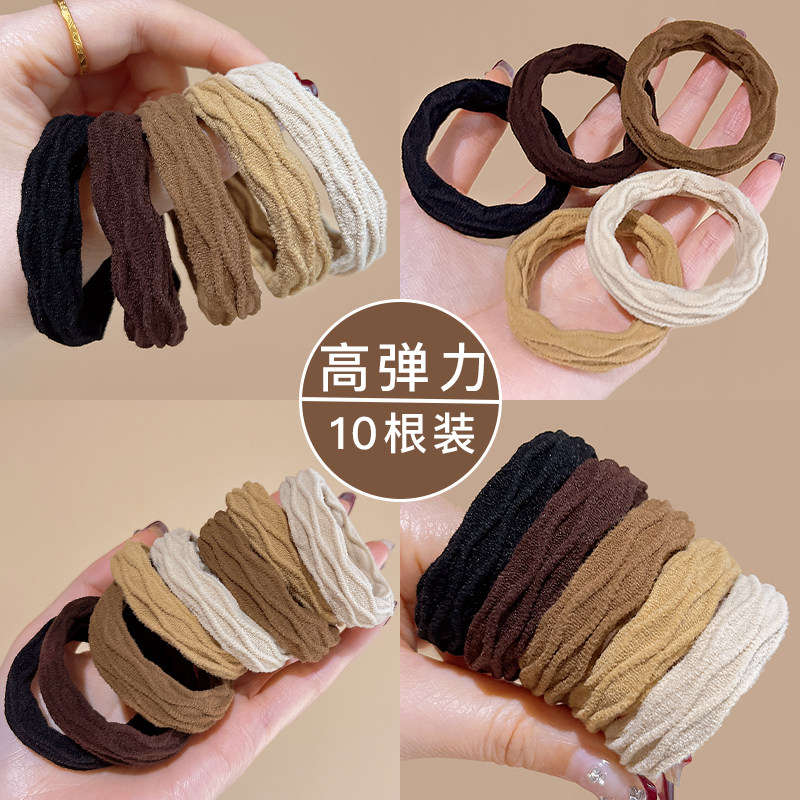 高弹力耐用加粗发绳女气质高马尾扎头发圈简约橡皮筋高端皮套头饰,饰品/流行首饰/时尚饰品新,发饰,淘宝优惠券,粉丝福利购,淘宝优惠卷