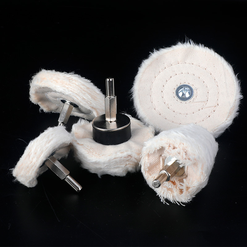 蓝胜镜面抛光布料带柄磨头玉石陶瓷家具木材打磨磨轮不锈钢抛光轮