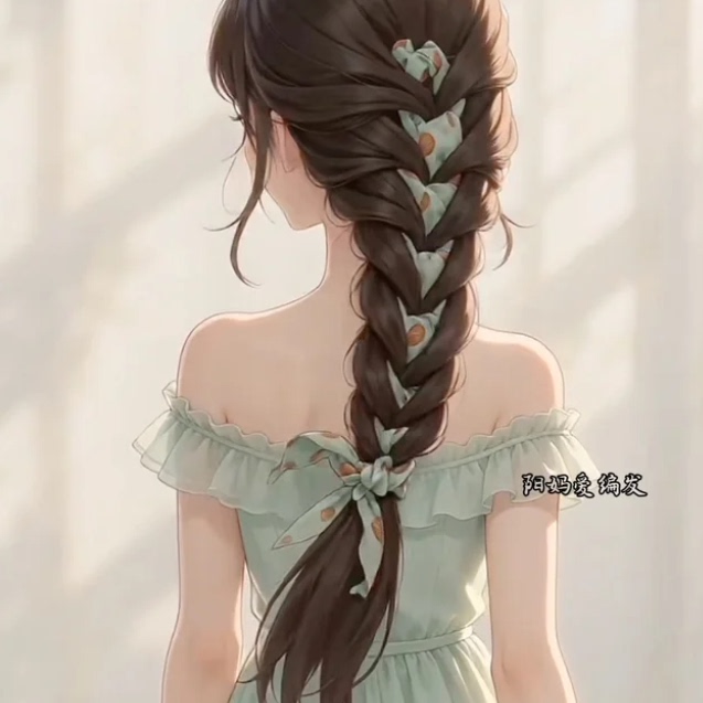 韩系复古绿色波点丝带女装饰盘发
