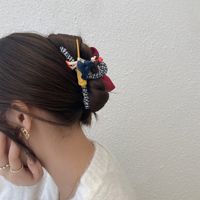 可爱卡通  夏季蝴蝶结发夹  后脑勺盘发发夹