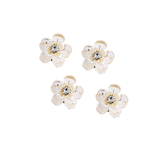 花朵珍珠锆石碎发夹子前额浏海夹迷你小号抓夹高级感气质网红发夹