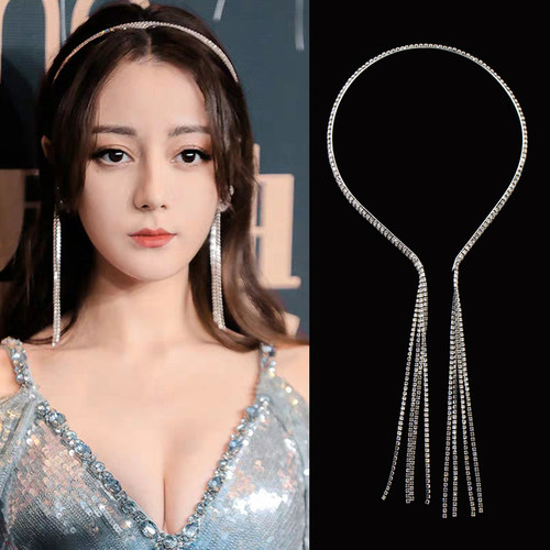 邦伯冠明星同款流苏超闪发箍发饰