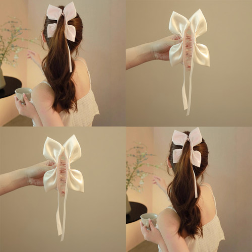 温婉柔美甜美芭蕾风蝴蝶结香蕉夹