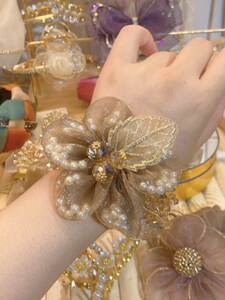 欧根纱高级感大肠发圈发圈2024年新款皮筋女扎头发绳头花头饰发饰