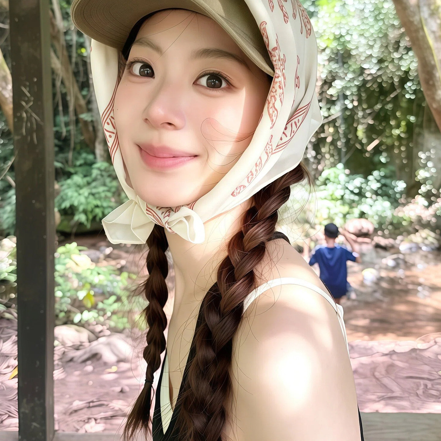 复古太阳花头巾女包头巾小方巾
