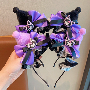 儿童可爱库洛米发箍女童毛绒猫耳朵发饰宝宝lolita头饰洛丽塔头箍