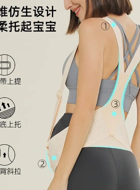 日本孕妇专用托腹带孕中期晚期护腰带大码透气孕妇产前拖腹护腰