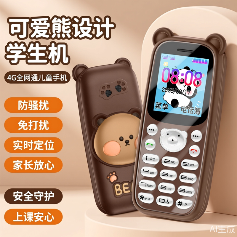 儿童学生专用迷你手机戒网直板移动联通电信4G老年人定位小巧手机