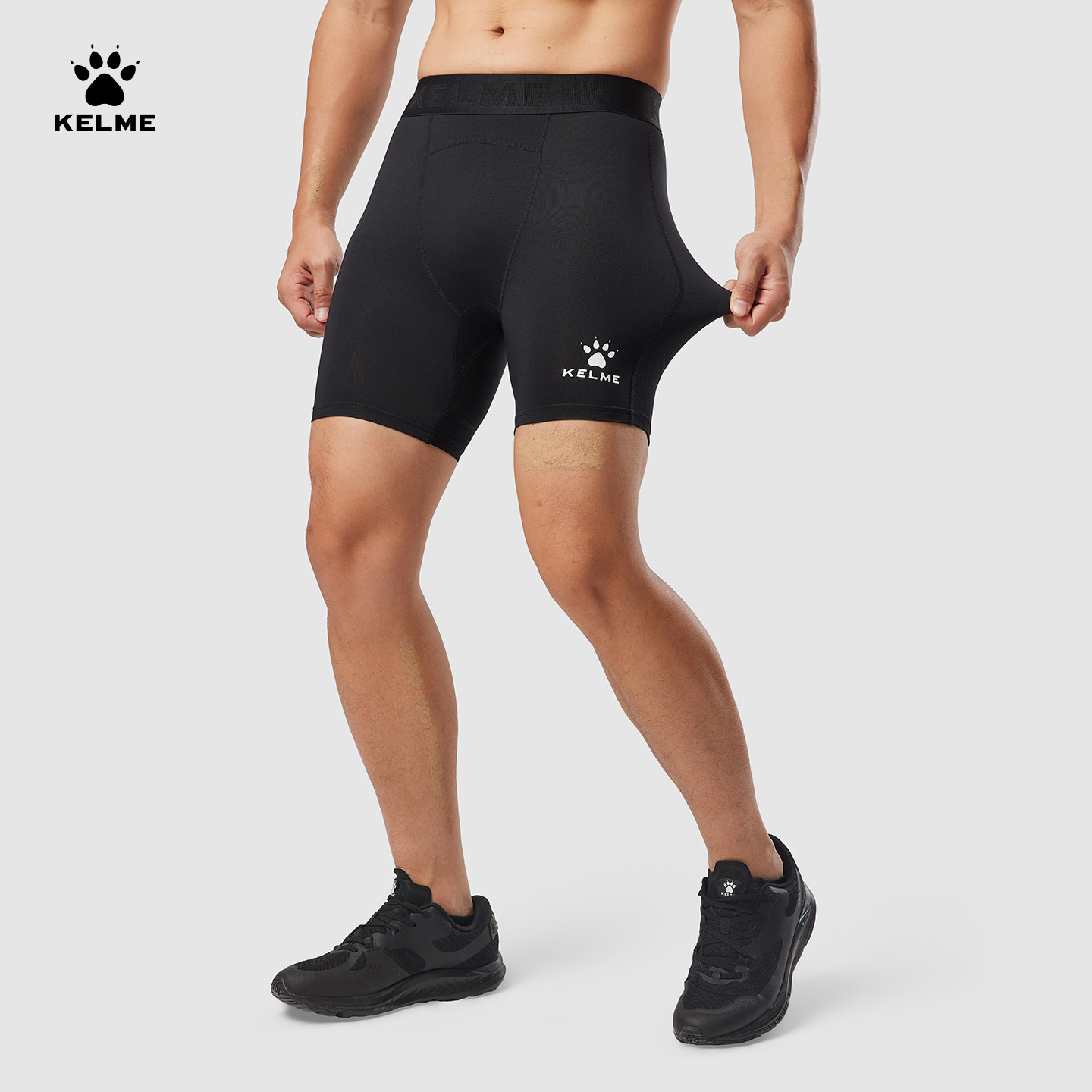 卡尔美铲球裤男夏季足球比赛滑铲打底紧身裤跑步健身高弹运动短裤